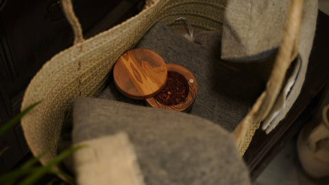 Wooden Incense Pot