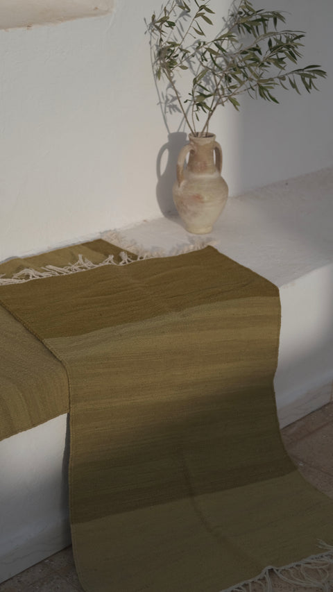 Plant-Dyed Olive Rug