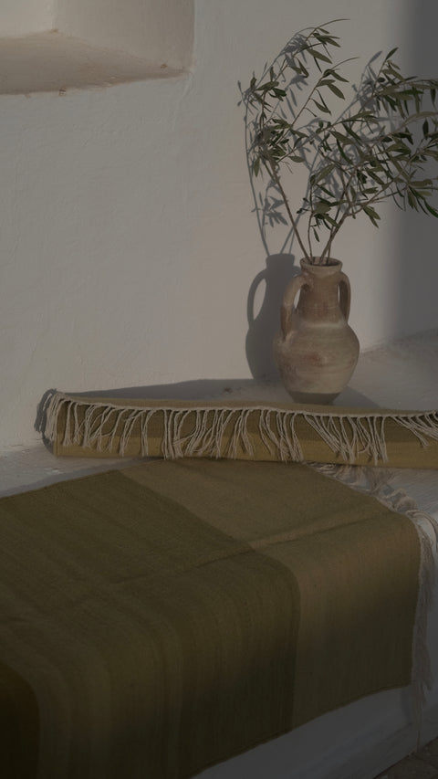 Plant-Dyed Olive Rug