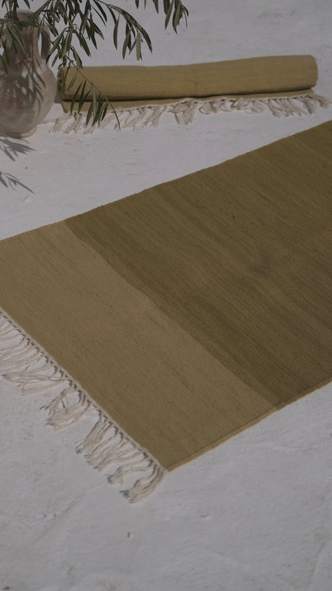 Plant-Dyed Olive Rug