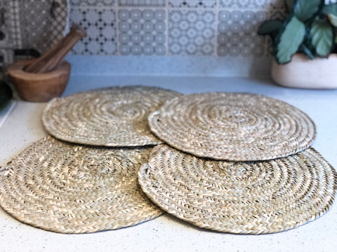 Woven Palm Round Mats