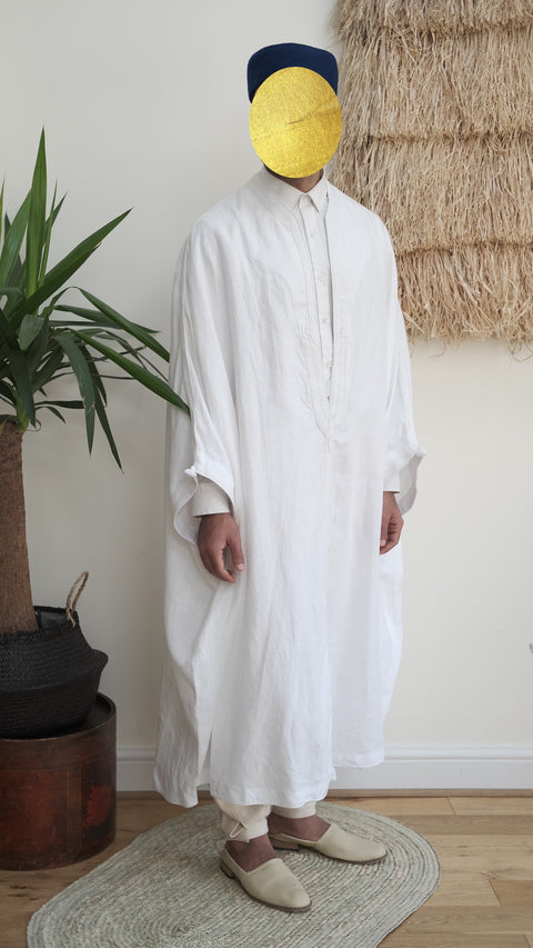 The Linen Jebba - Classic White
