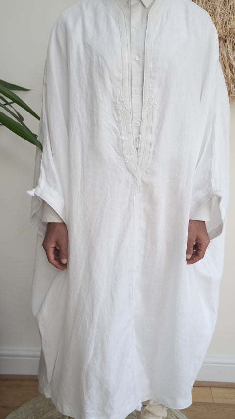The Linen Jebba - Classic White