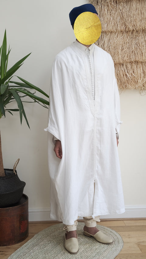 The Linen Jebba - Classic White