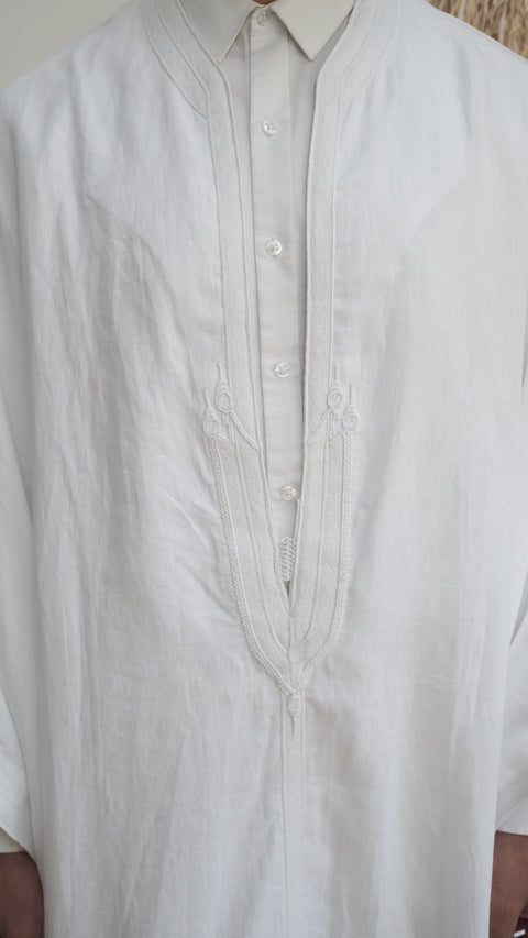 The Linen Jebba - Classic White